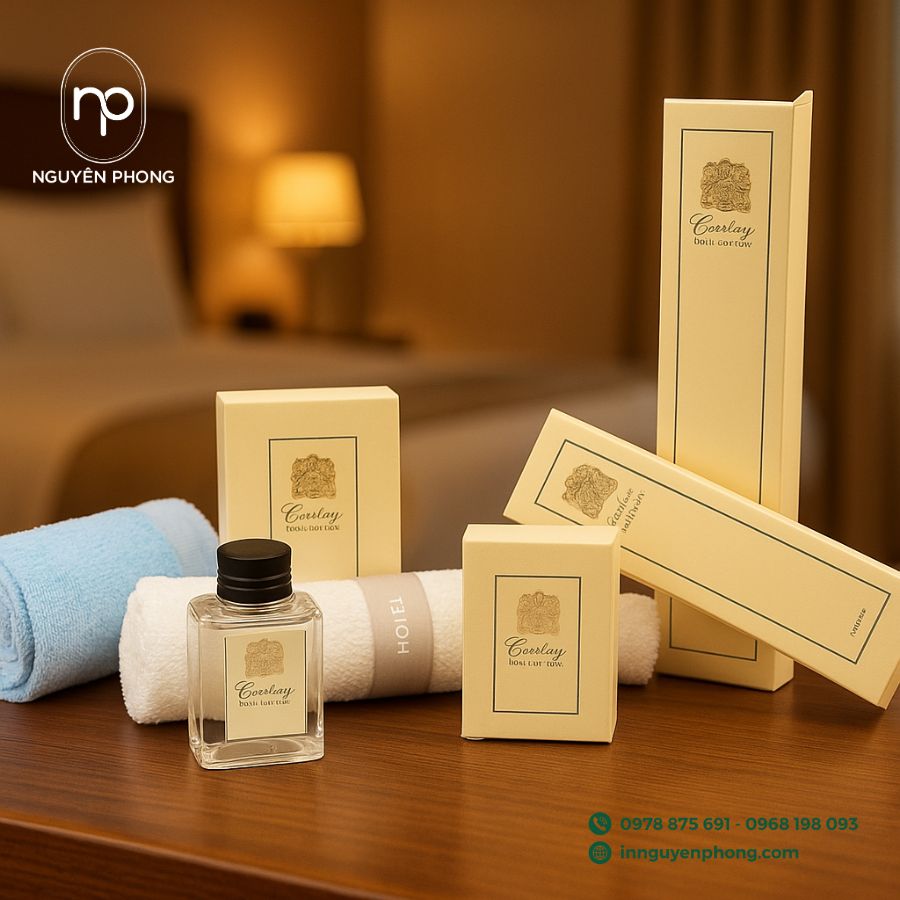 In hộp đựng đồ dùng khách sạn giá rẻ